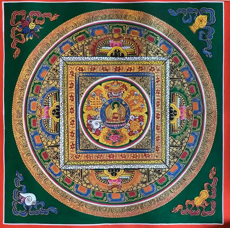 Bouddha Shakyamuni Mandala Tibétain