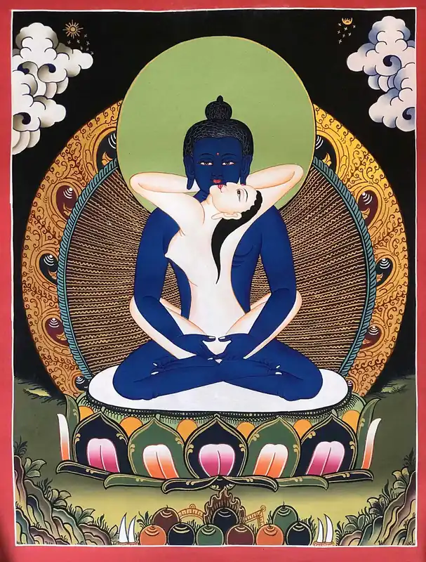 Peinture tibétaine de Samantabhadra
