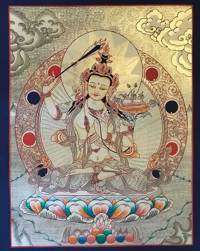 Peinture bouddhiste de Manjushree Thangka