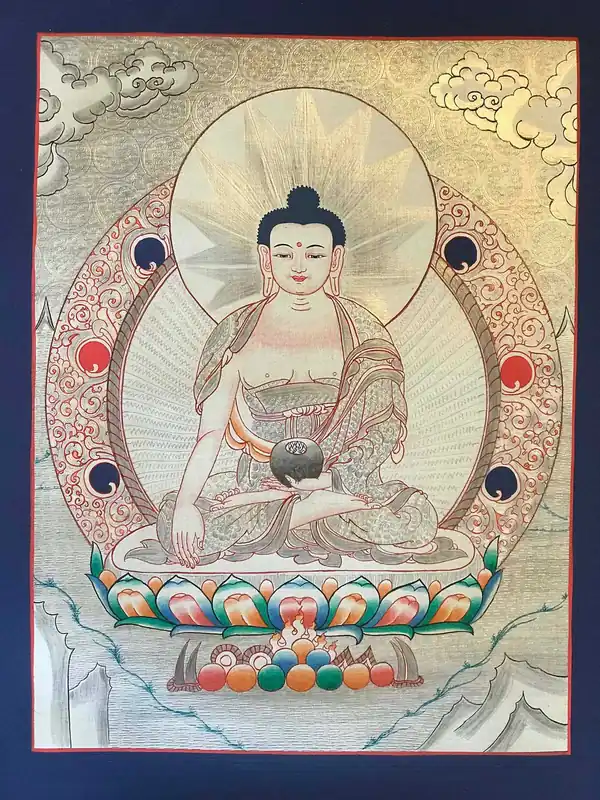 Thangka du Bouddha Shakyamuni bouddhiste