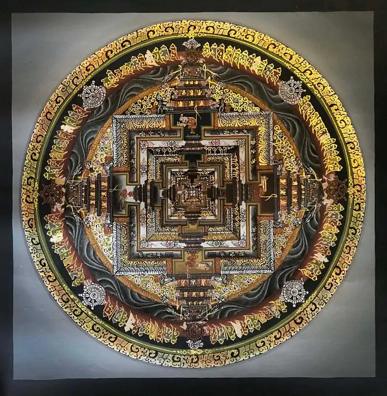 Peinture traditionnelle tibétaine du Kalachakra