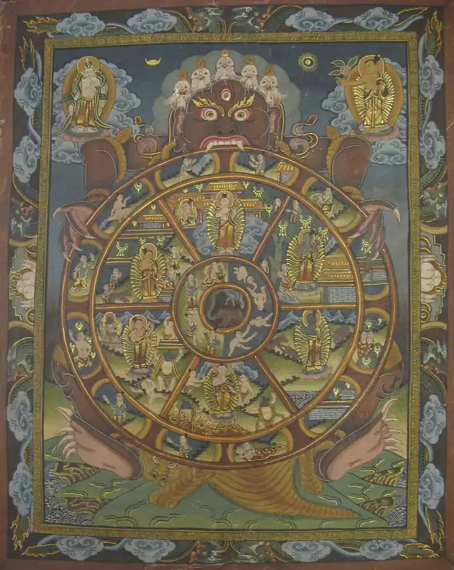 Peinture de Thangka – Roue de la Vie