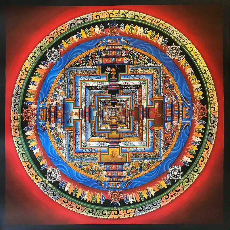 Mandala traditionnel tibétain du Kalachakra