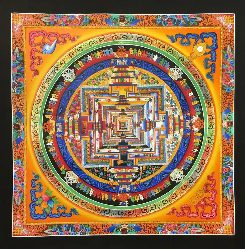 Peinture de méditation du Dragon Kalachakra