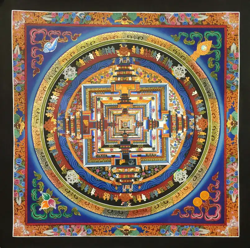 Peinture rituelle du Dragon Kalachakra