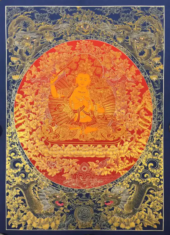 Thangka traditionnelle de l’art de Manjushree