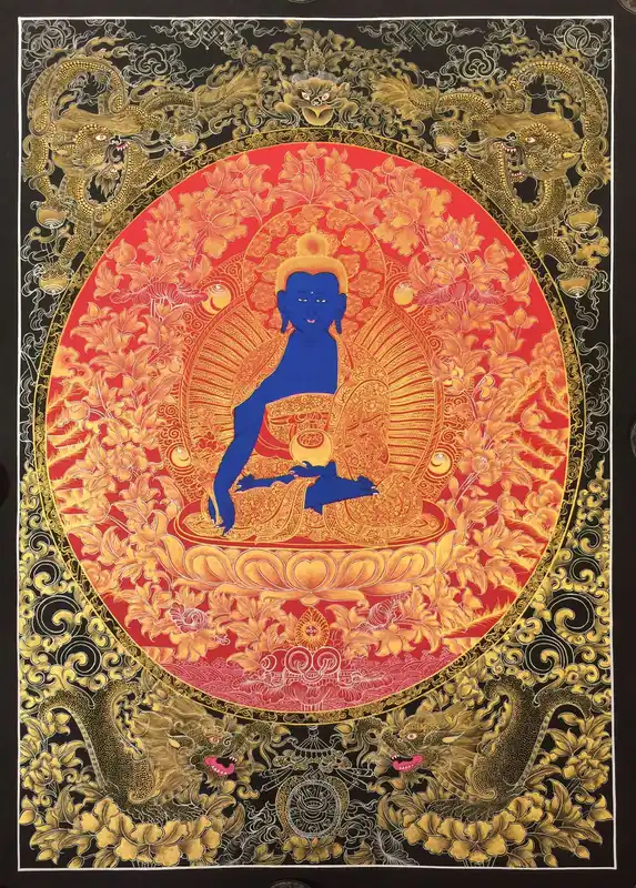 Medicine Buddha Tibetan Thangka Art