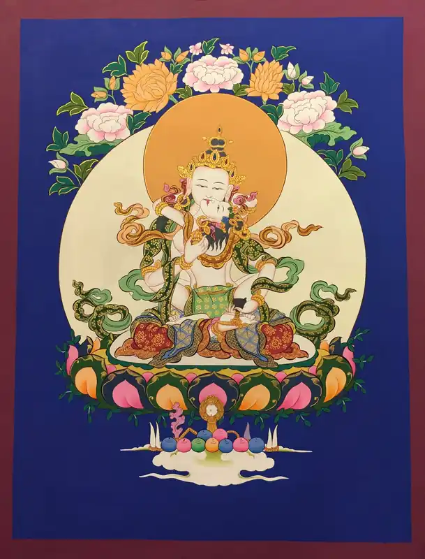 Art thangka tibétain de Vajrasattva