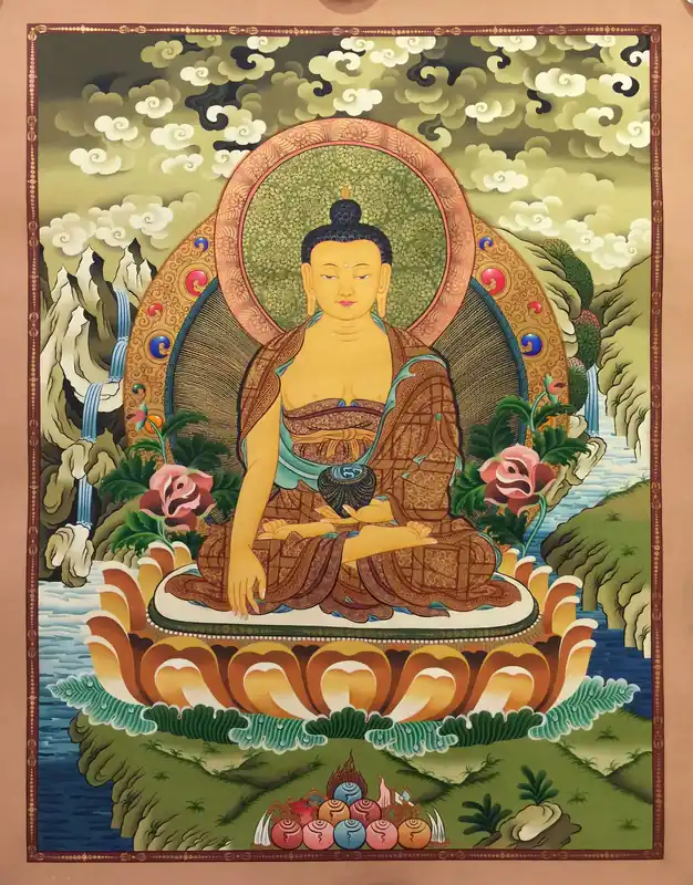 Art tibétain de Shakyamuni
