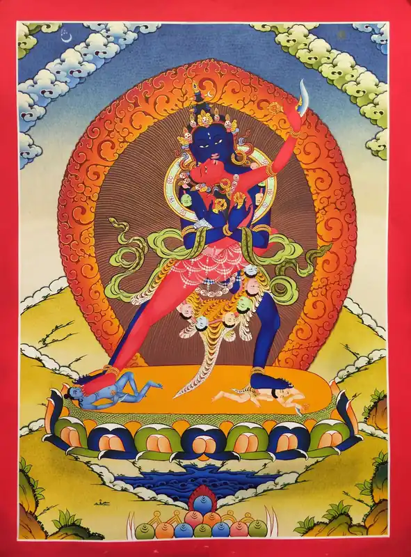 Thangka tibétain de Chakrasamvara
