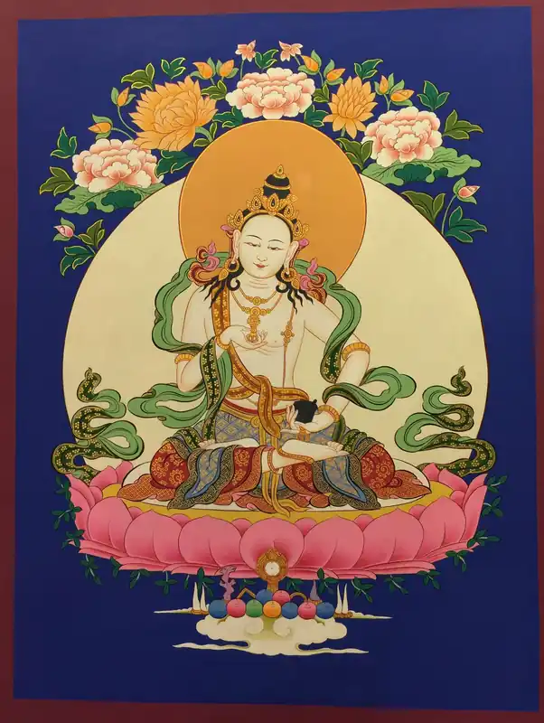 Thangka traditionnel bouddhiste de Vajrasattva
