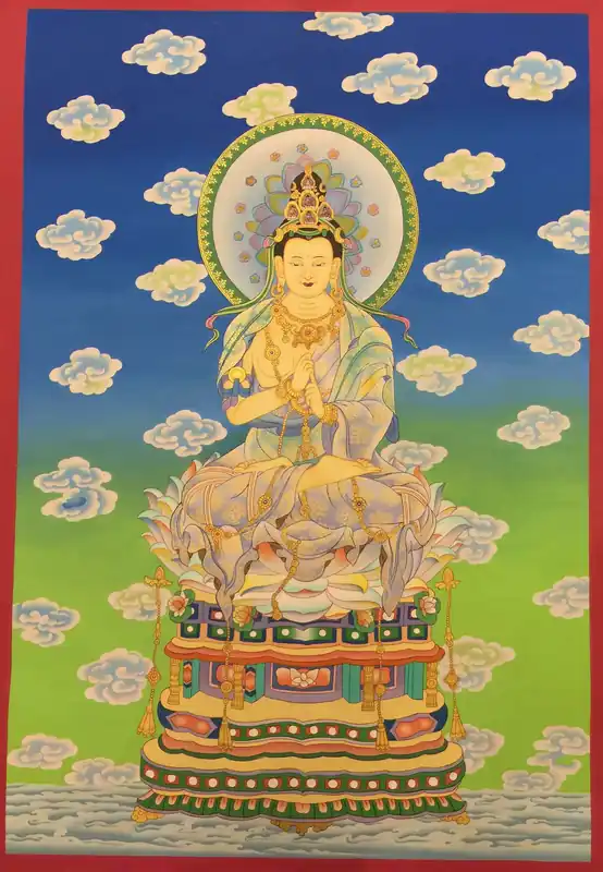 Peinture de Thangka du Bouddha Dainichi