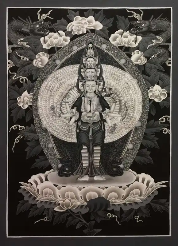 Lokeshvara noir et blanc