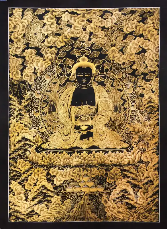 Le Bouddha Amitabha noir tibétain
