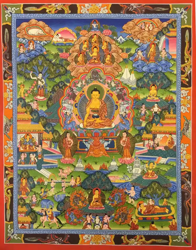 Histoire de la vie du Bouddha dans l’art tibétain