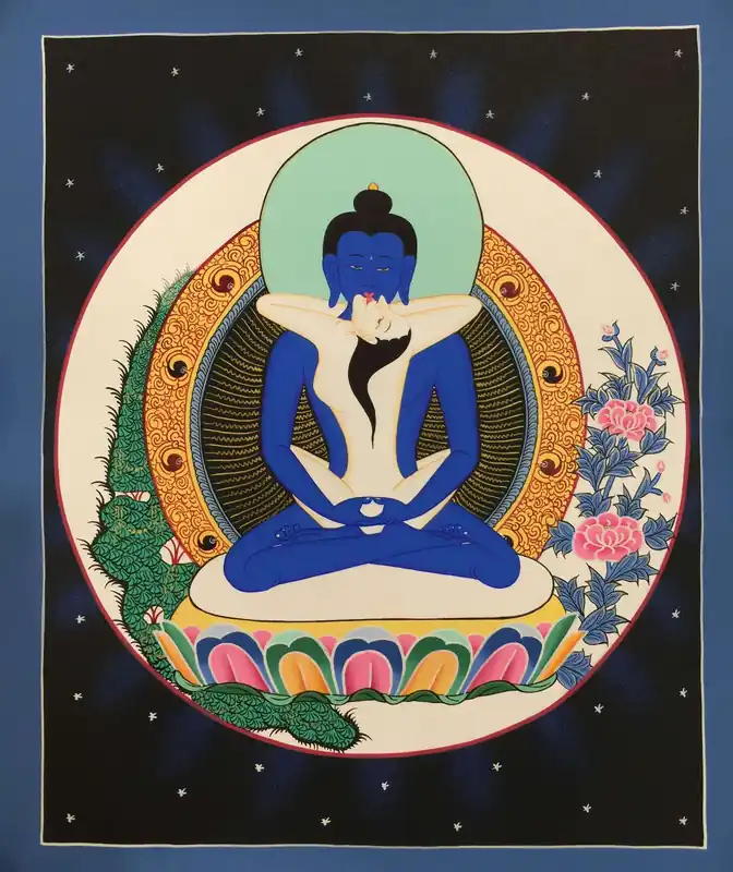 Thangka tibétain de l’art de Samantabhadra