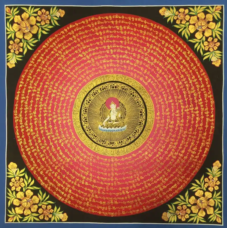 Mandala du Mantra de la Tara Blanche Tibétaine