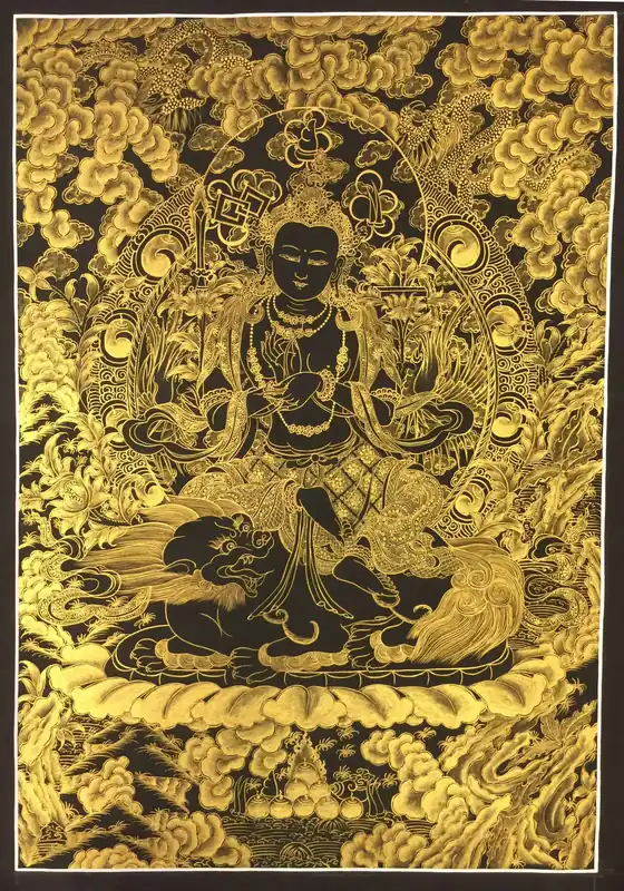 Thangka de Samantabhadra Noir