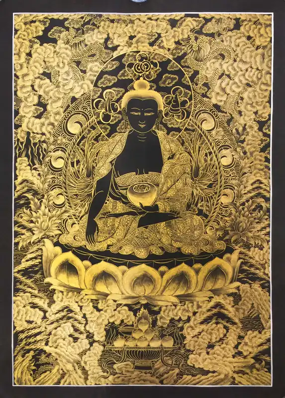 Shakyamuni Noir et Doré