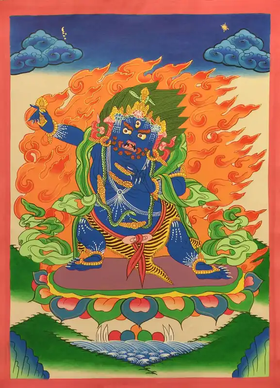 Peinture Thangka de Vajrapani