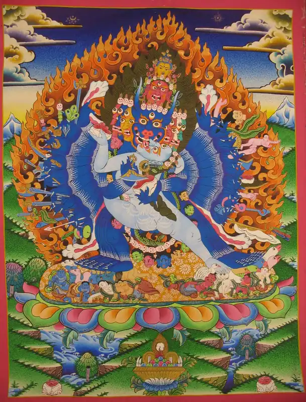 Thangka bouddhiste de Yamantaka