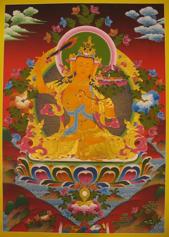 Peinture de Manjushree peinte à la main