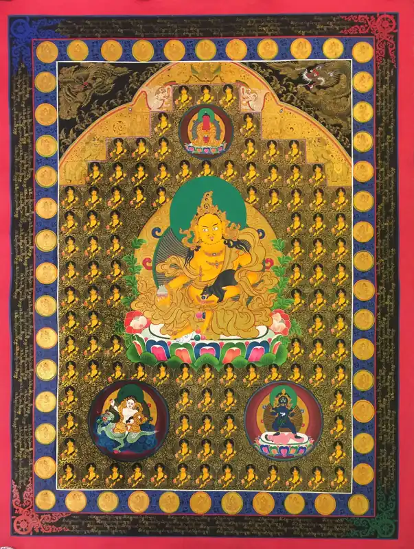 Dzambala avec l’art du Bouddha Amitabha