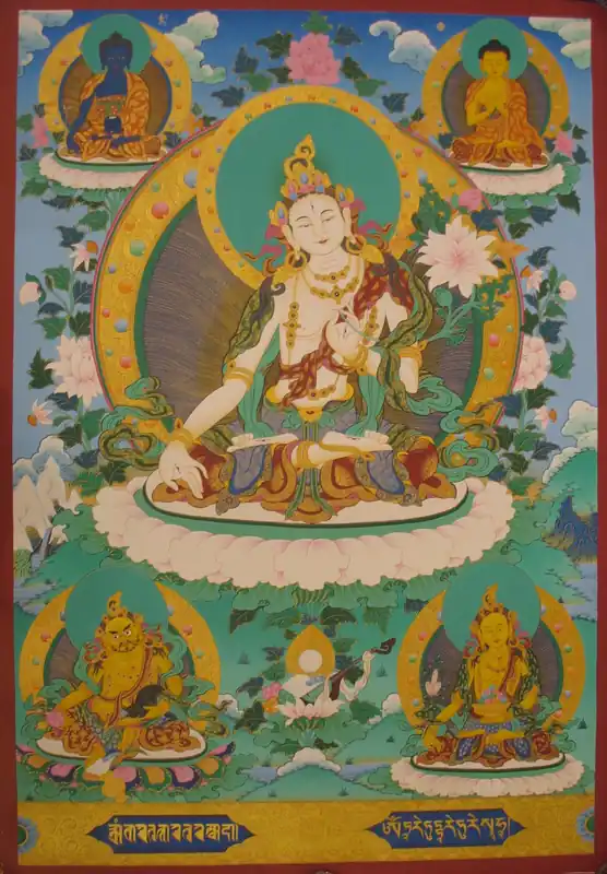 Thangka de la Tara Blanche – Qualité Maître