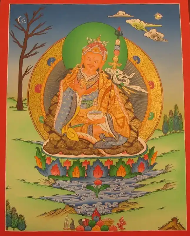 Thangka traditionnelle du Guru Padum
