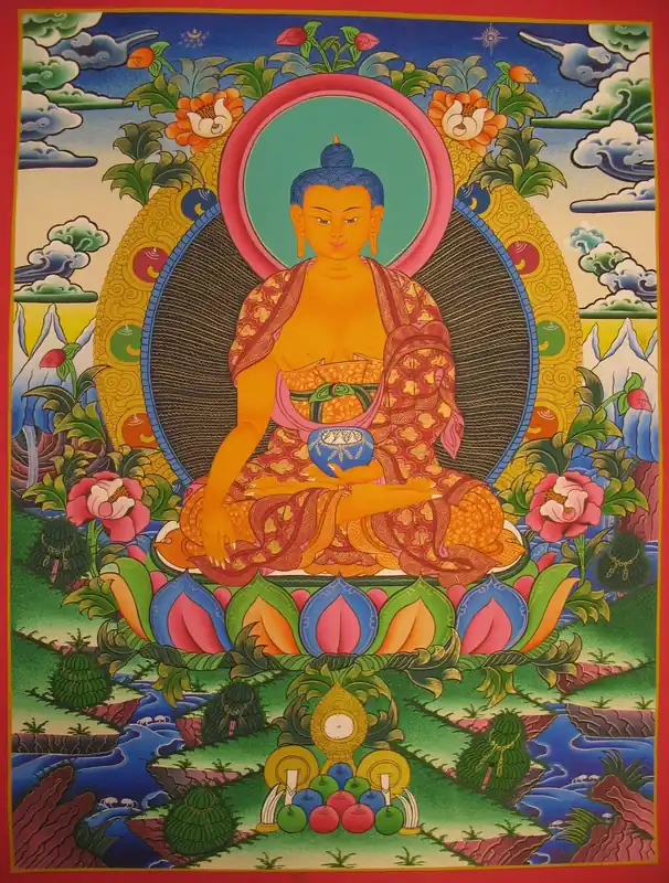Art traditionnel de Thangka de Shakyamuni