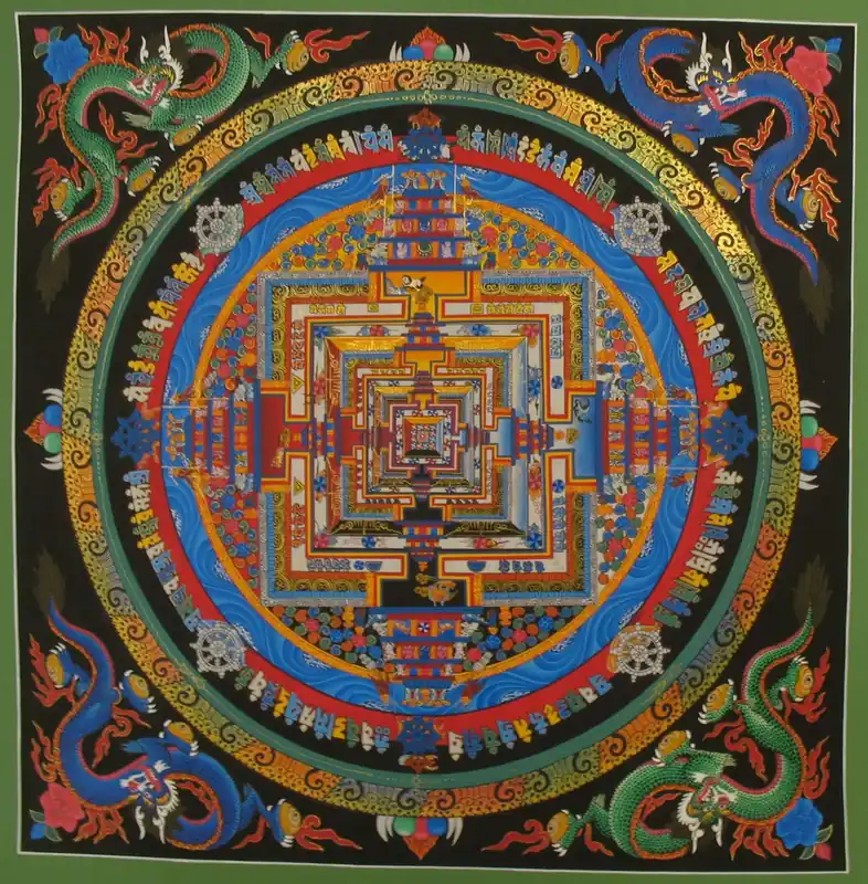 Art du Mandala rituel du Dragon Kalachakra