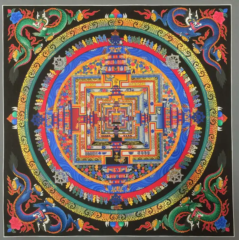 Mandala bouddhiste du Dragon Kalachakra