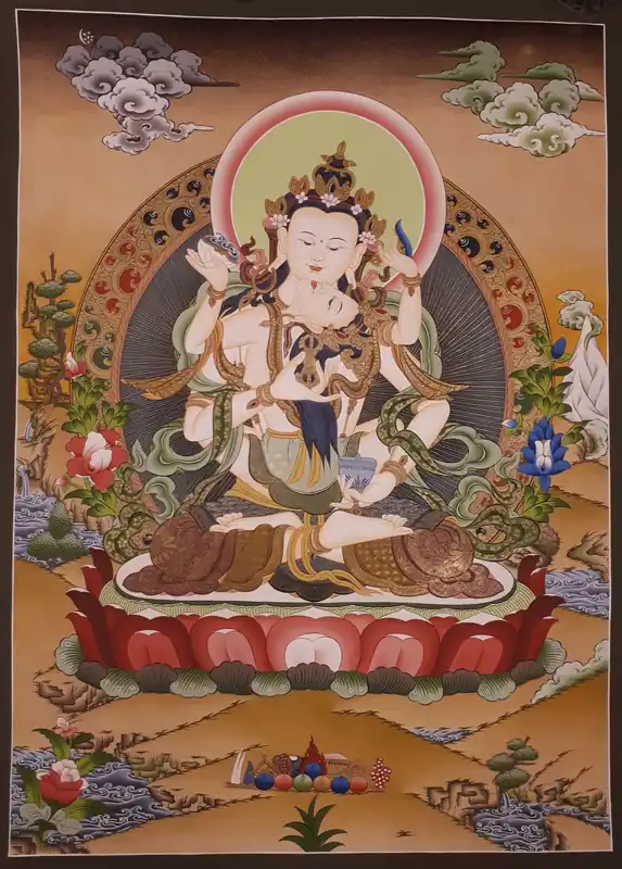 Art tibétain de la peinture de Vajrasattva