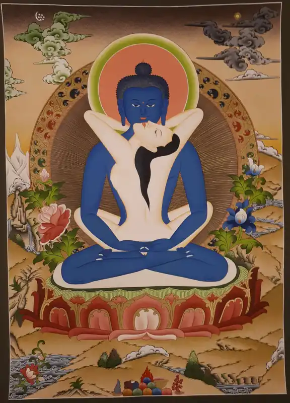 Art tibétain de la peinture de Samantabhadra