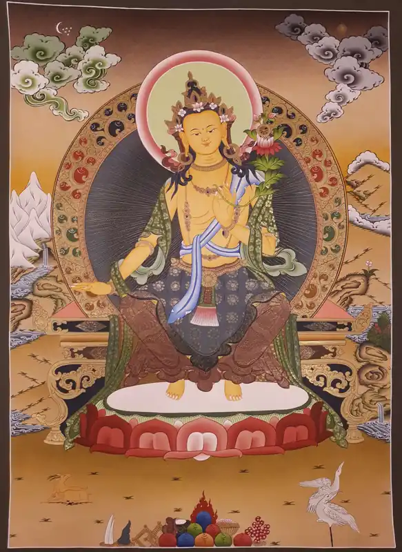 Thangka rituel du Bouddha Maitreya