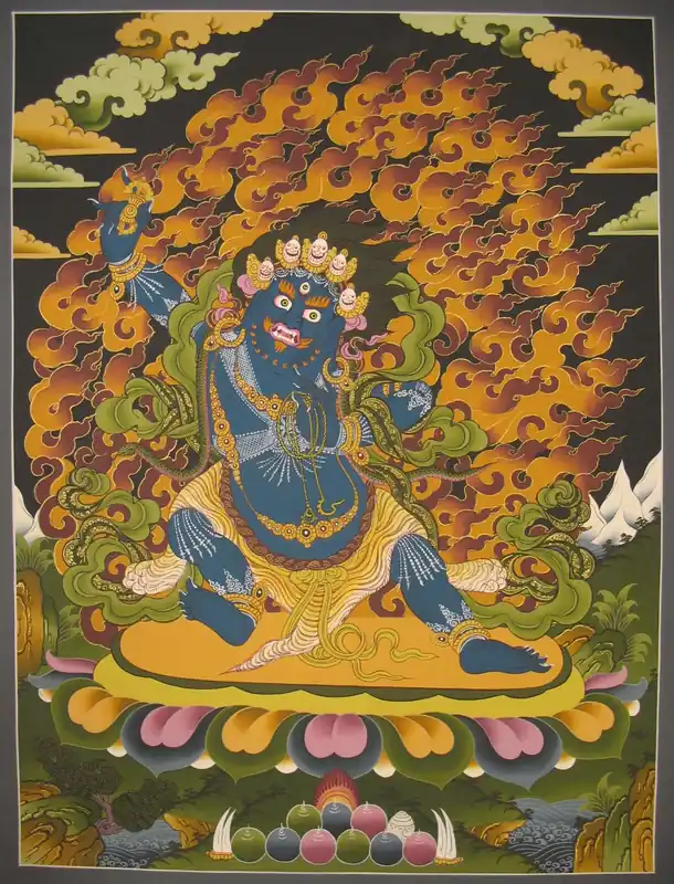 Art bouddhiste Thangka de Vajrapani