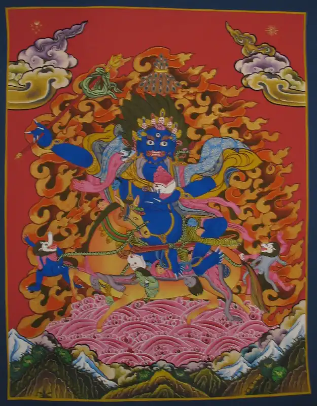 Thangka tibétain de Palden Lhamo