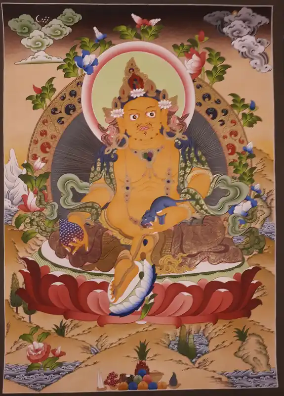 Thangka bouddhiste de Dzambala