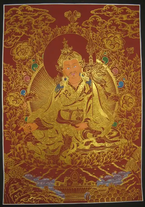 Thangka tibétain de Guru Rinpoche