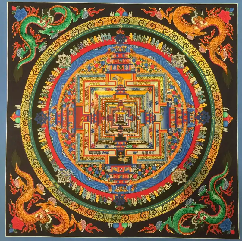 Mandala tibétain du Dragon Kalachakra