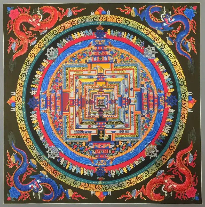 Le Mandala de Kalachakra avec Dragon