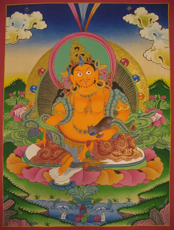 Peinture Thangka de Dzambala