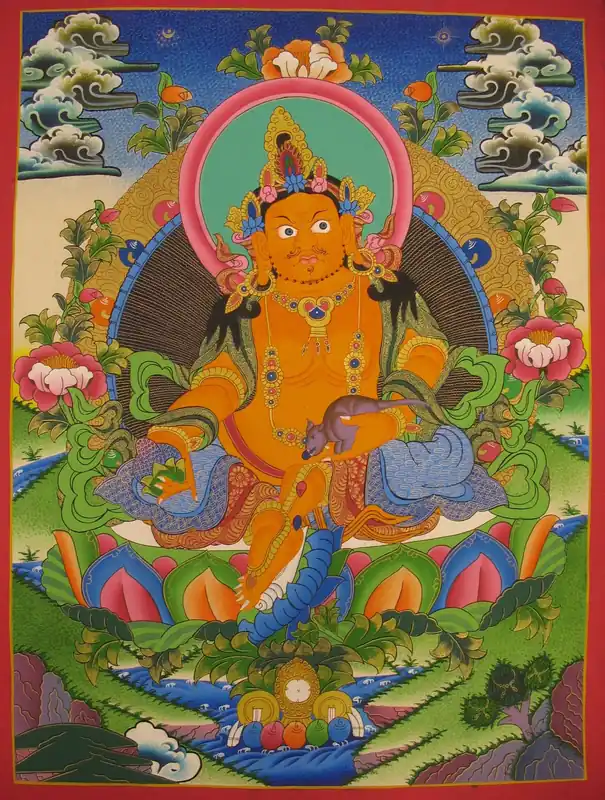 Peinture de Thangka de Dzambala