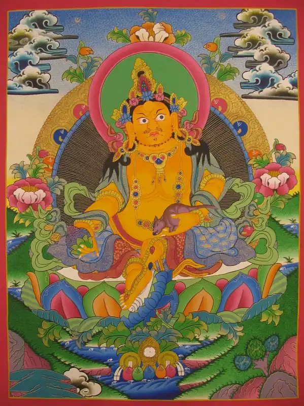 Art traditionnel de Thangka de Dzambala
