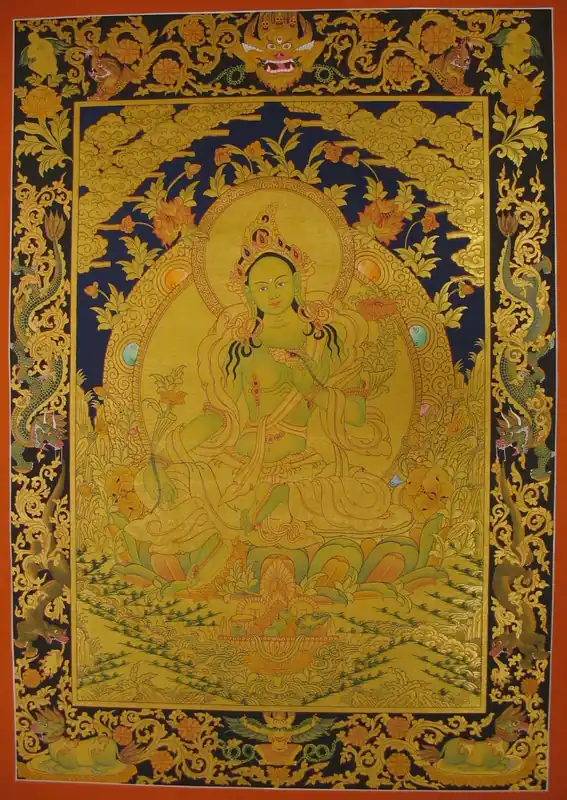 Thangka de la Déesse Tara Verte des Himalayas