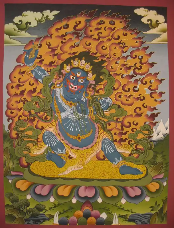 Art traditionnel de Thangka de Vajrapani