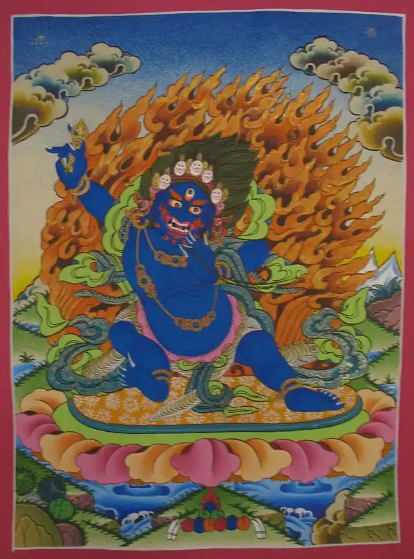 Thangka traditionnelle de Vajrapani