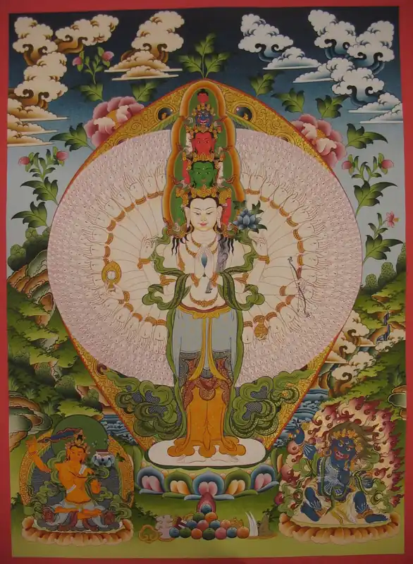 Lokeshvara avec la peinture de Manjushree