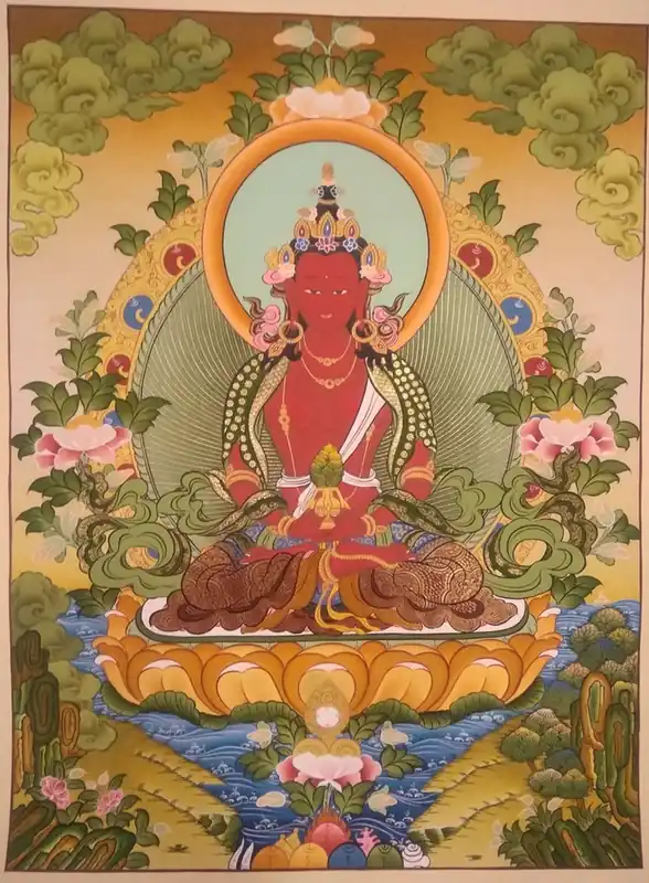 Thangka tibétain d’Amitayus