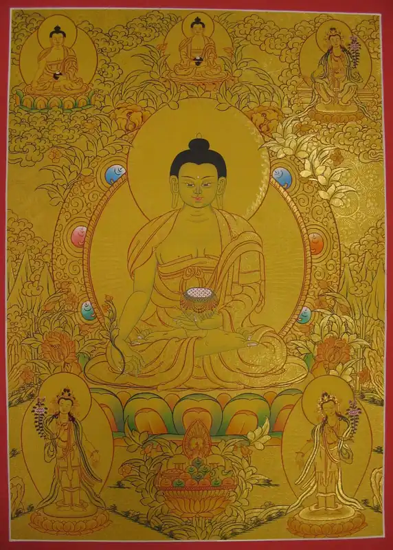 Rituel de la Thangka du Bouddha de Médecine